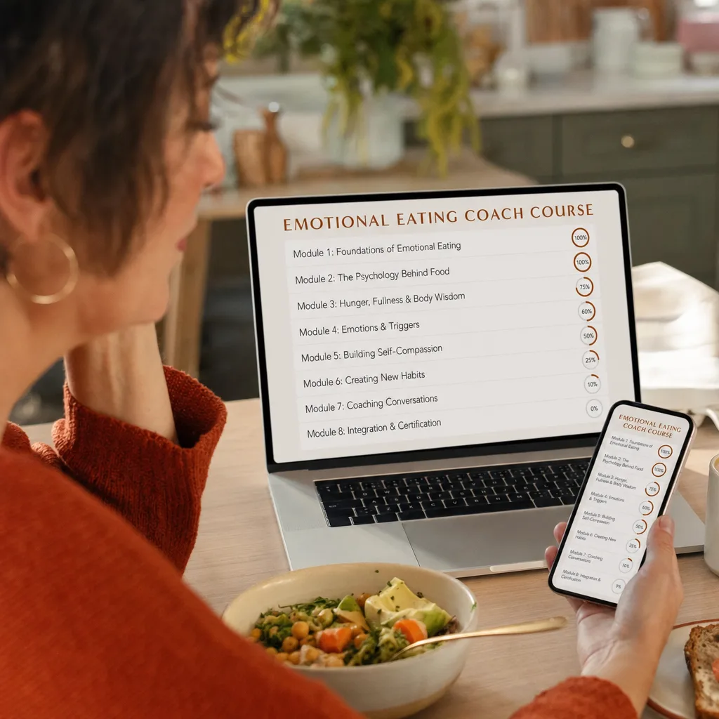 The complete course: 8 modules and 42 lessons in the Nourish platform